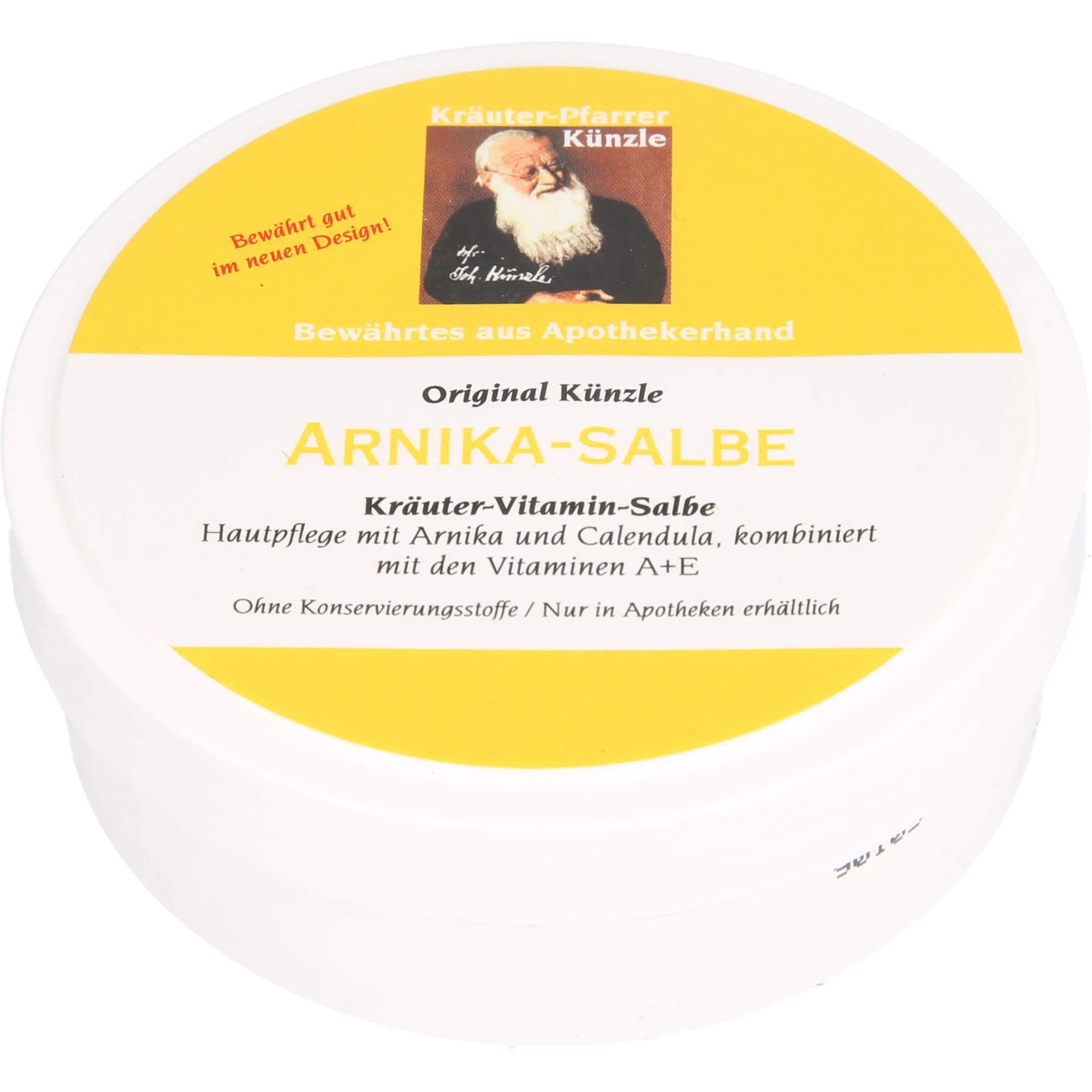Künzle Arnikasalbe schützt und nährt die Haut mit Arnika, Ringelblumen und den Vitaminen A + E, 100 ml Salbe