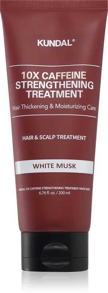 KUNDAL Caffeine 10X White Musk vahvistava hoito katkeileville ja rasittuneille hiuksille 200 ml