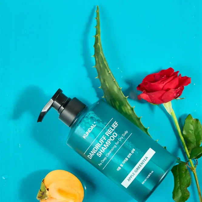 KUNDAL Dandruff Relief Shampoo Apple Green Tea mjällschampo som motverkar klåda För torr hud 500 ml