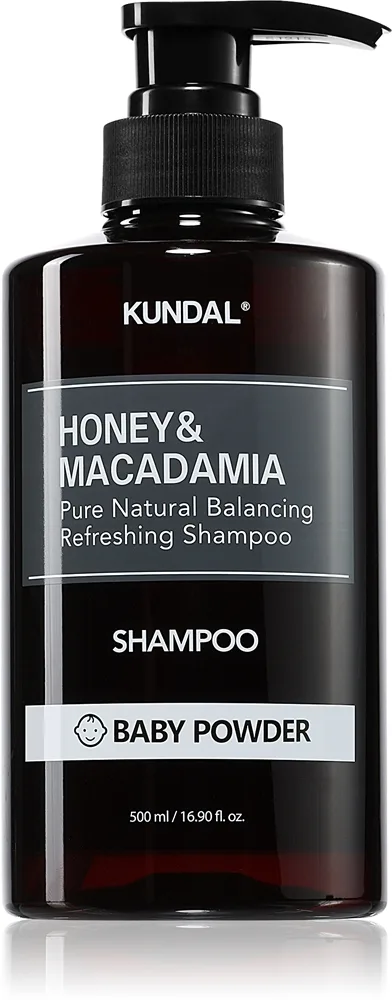 KUNDAL Honey & Macadamia Baby Powder luonnollinen shampoo kuiville ja vaurioituneille hiuksille 500 ml