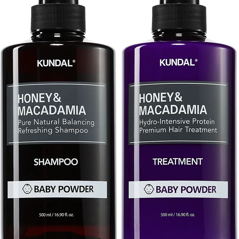 KUNDAL Honey & Macadamia Baby Powder Sæt til tørt og skadet hår