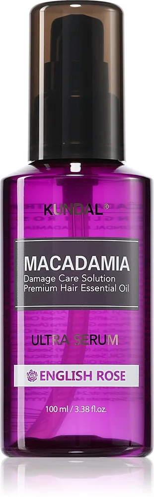 KUNDAL Macadamia Ultra Serum English Rose Regenererende olieserum Til skadet hår 100 ml