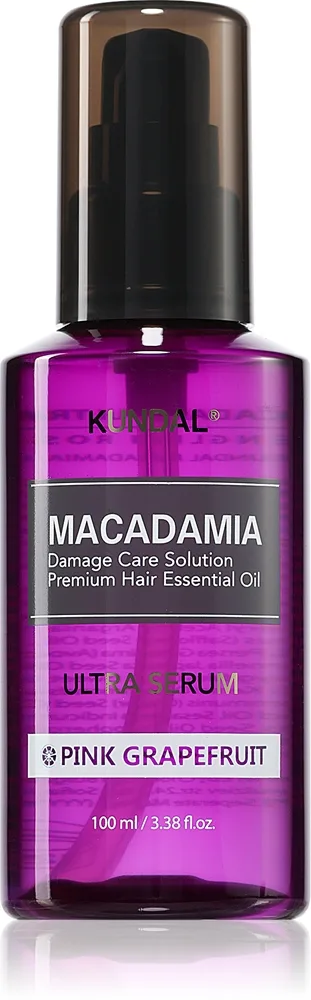 KUNDAL Macadamia Ultra Serum Pink Grapefruit Regenererende olieserum Til skadet hår 100 ml