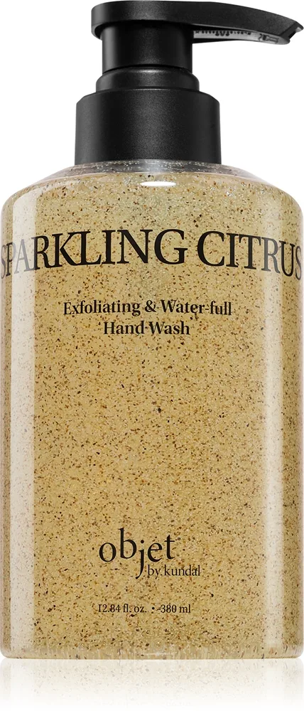 KUNDAL Objet Exfoliating & Waterfull Hand Wash hoitava nestemäinen käsisaippua kuoriva vaikutus tuoksuva Sparkling Citrus 380 ml