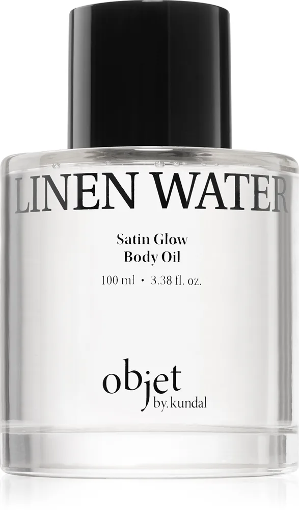 KUNDAL Objet Satin Glow Body Oil Plejende kropsolie til intensiv fugt Aroma Linen Water 100 ml