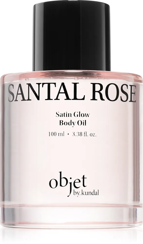 KUNDAL Objet Satin Glow Body Oil pflegendes Körperöl für intensive Hydratisierung mit Duft Santal Rose 100 ml