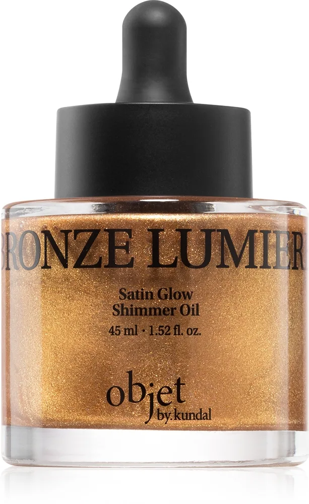 KUNDAL Objet Satin Glow Shimmer Oil Glitrende olie med fugtgivende virkning Skygge Bronze Lumier 45 ml