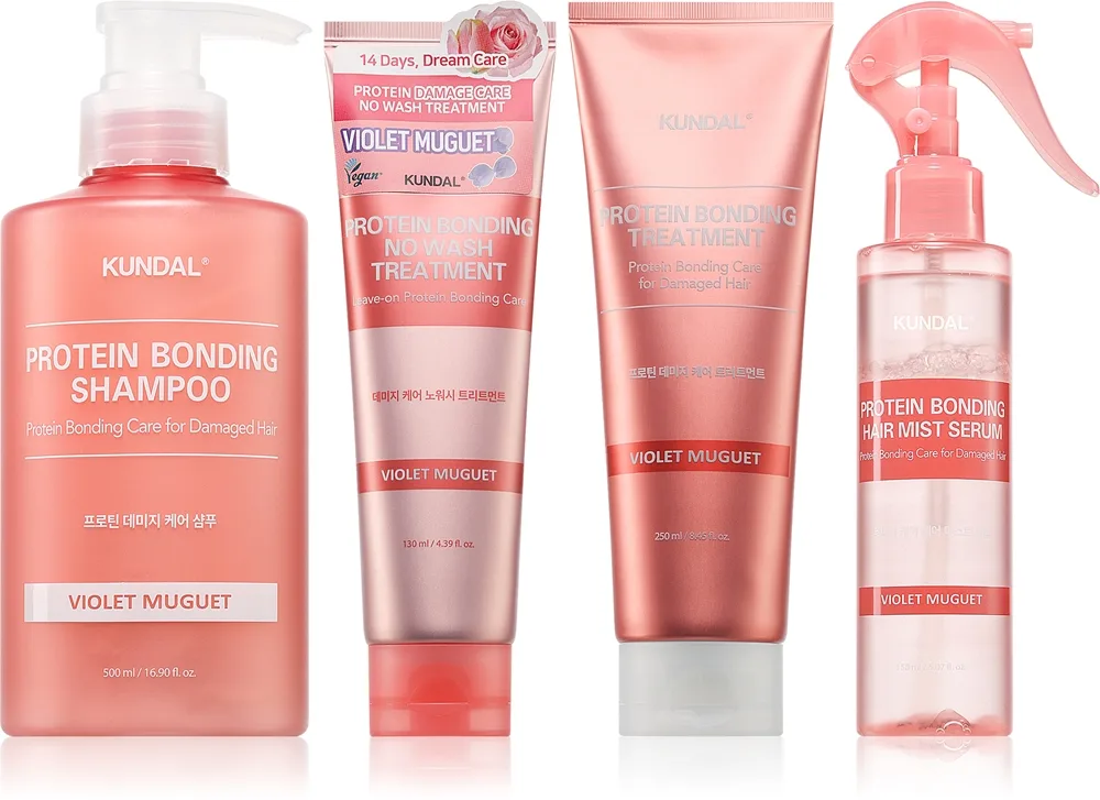 KUNDAL Protein Bonding Care setti kuiville ja vaurioituneille hiuksille