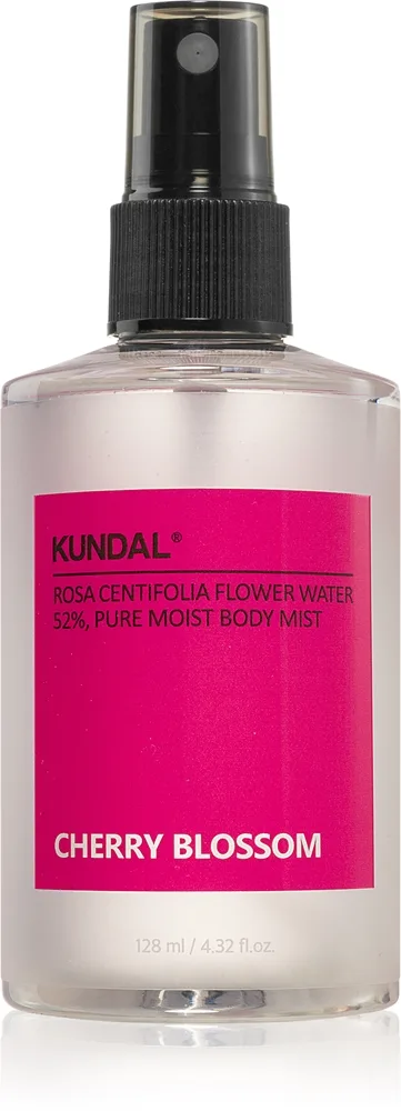 KUNDAL Pure Moist Body Mist Cherry Blossom Återfuktande kroppsspray med lugnande egenskaper 128 ml