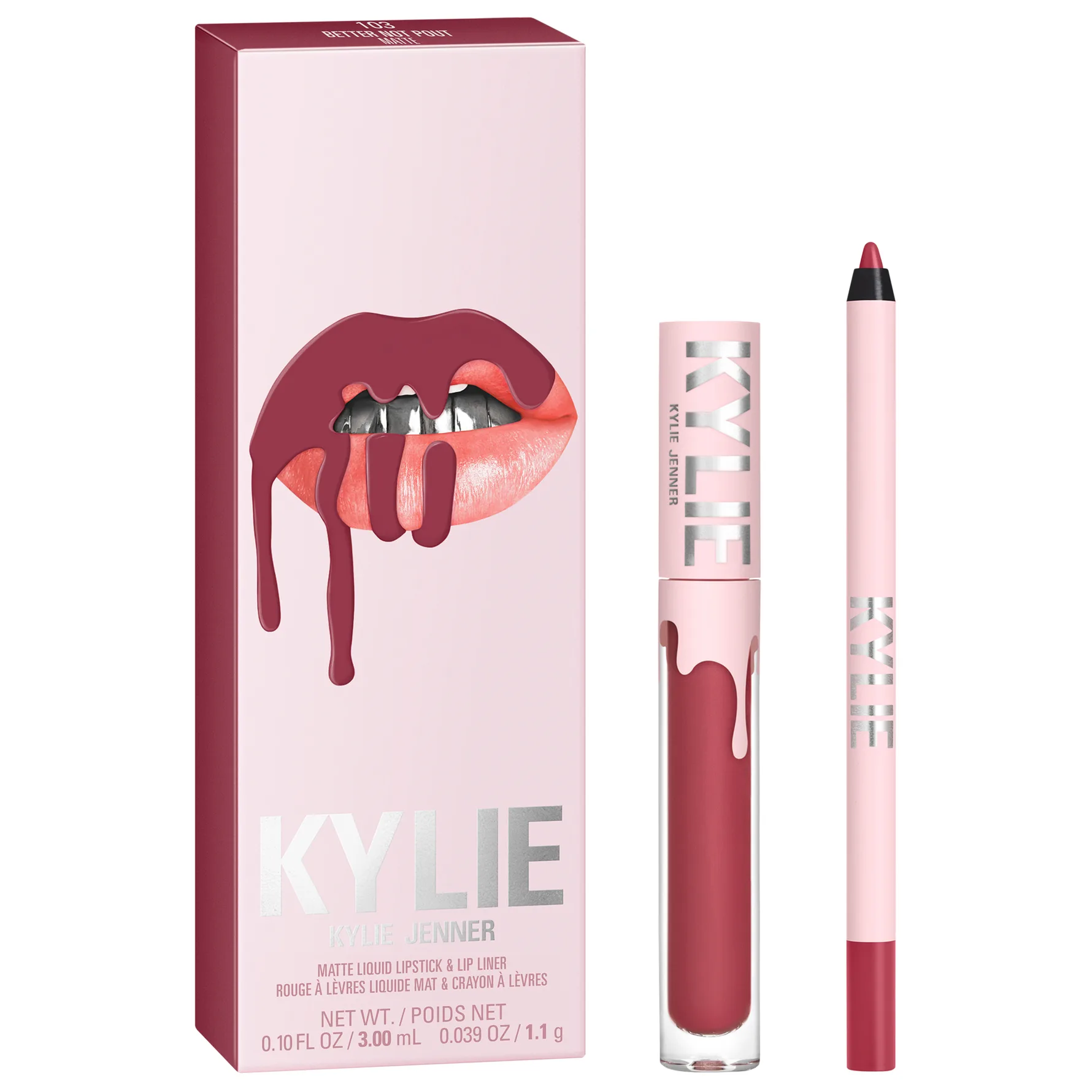 Kylie Cosmetics Kylie Jenner Matte Lip Kit matta-huulisetti sävy 103 Better Not Pout 2 kpl
