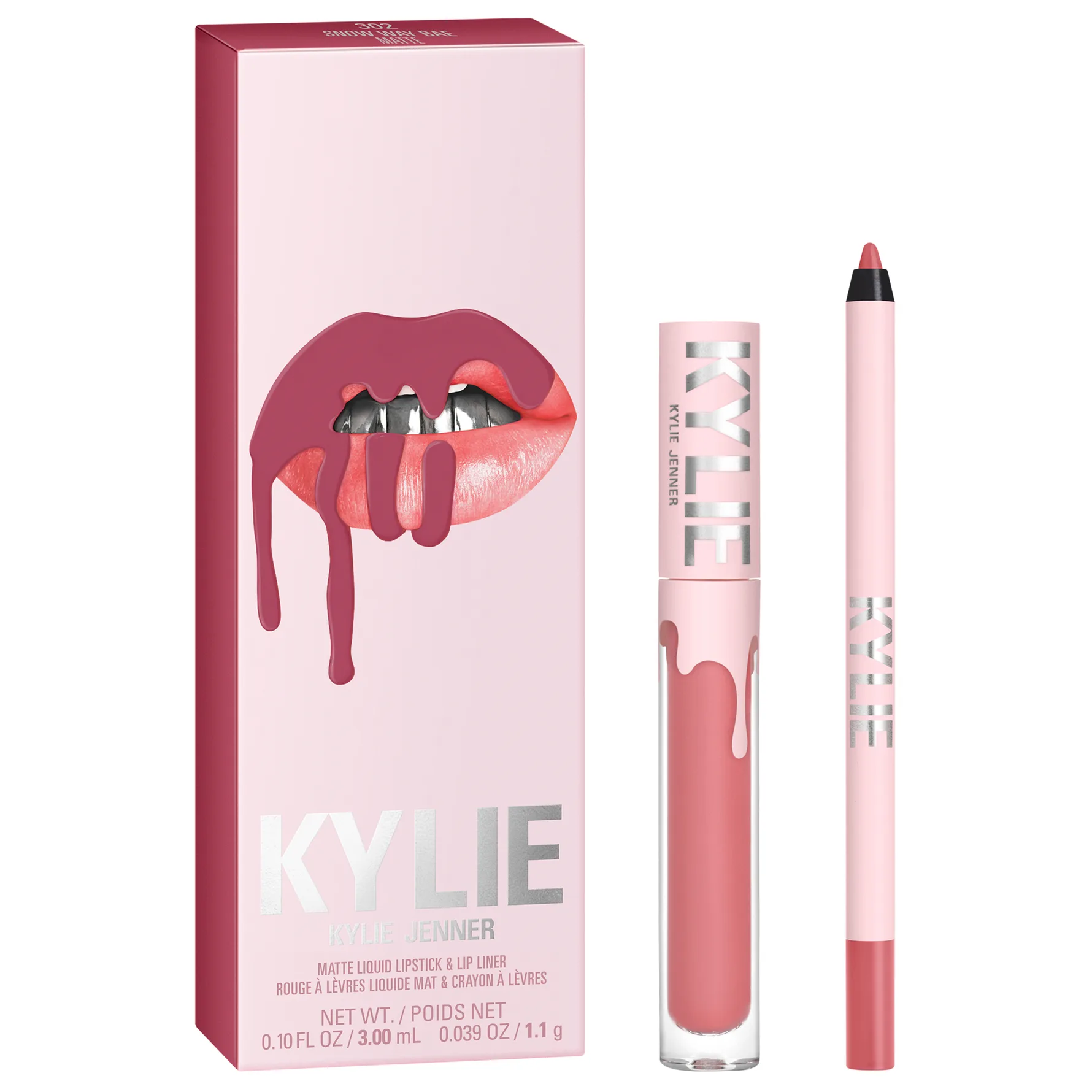 Kylie Cosmetics Kylie Jenner Matte Lip Kit matta-huulisetti sävy 302 Snow Way Bae 2 kpl