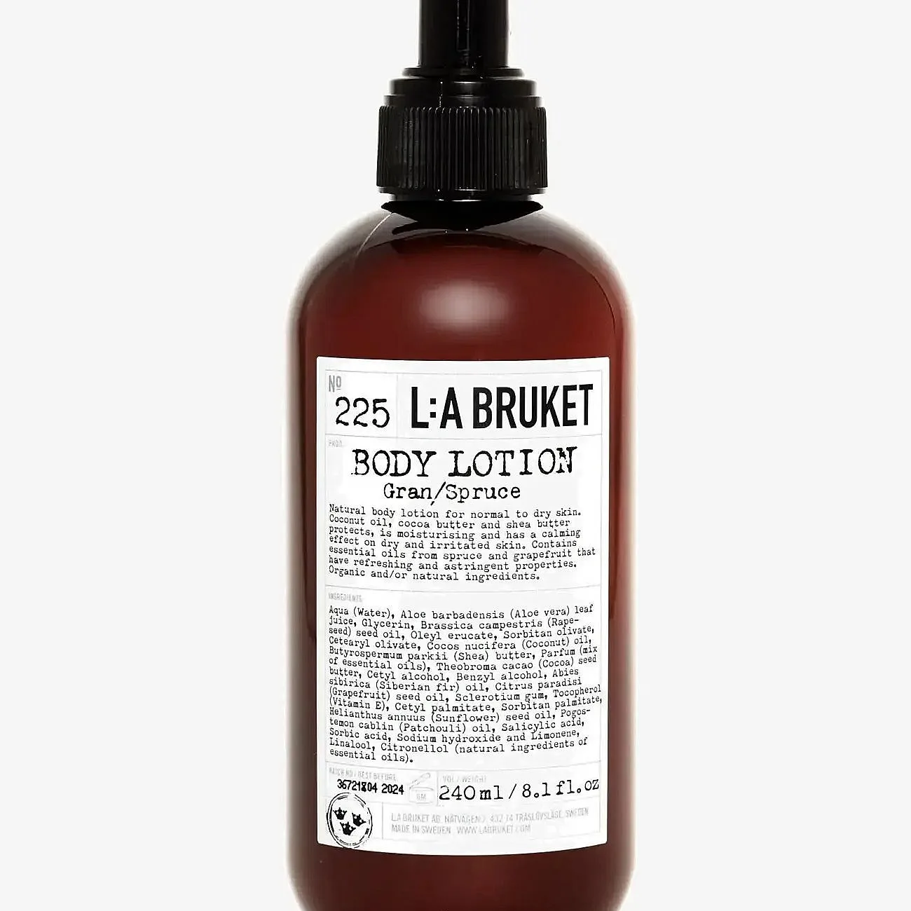 L:a Bruket 225 Body Lotion Spruce - Nude - 240 ML