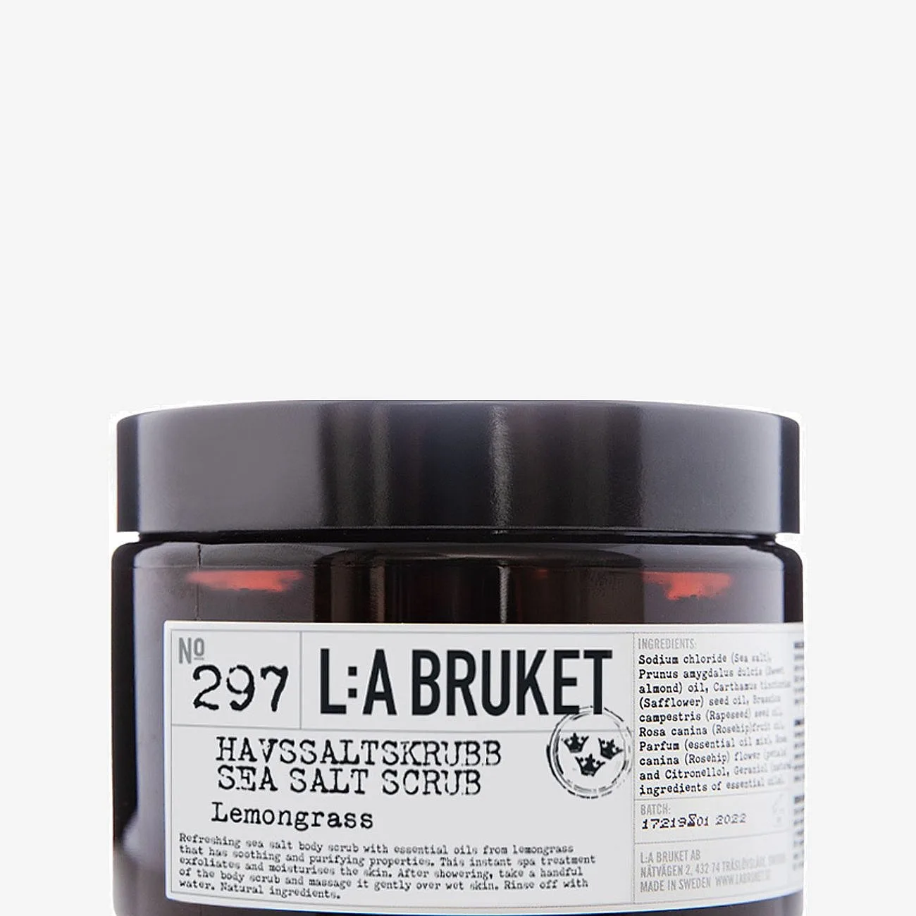 L:a Bruket 297 Sea Salt Scrub Lemongrass - Nude - 420 g
