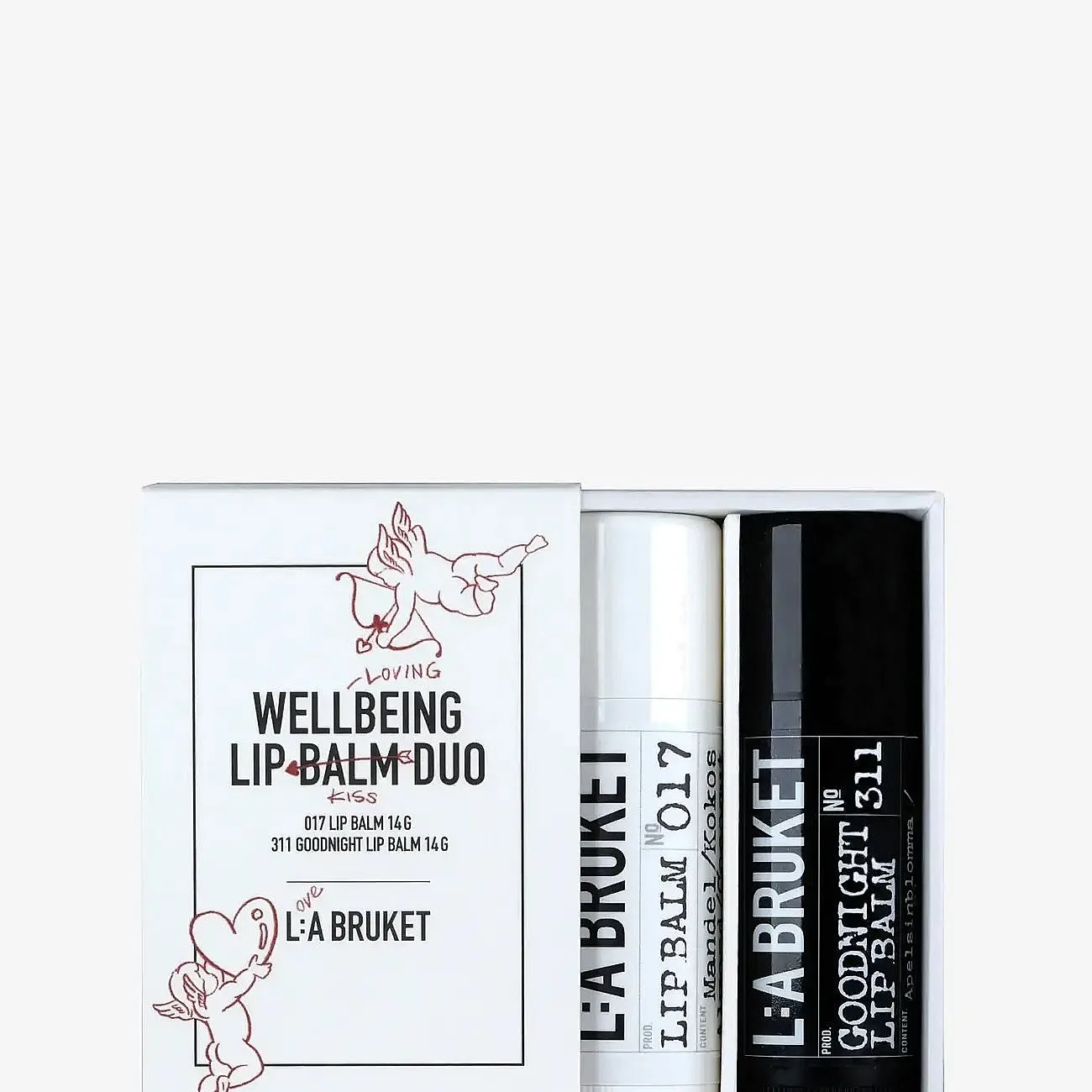 L:a Bruket Gift Box Valentine Lip Balm Duo