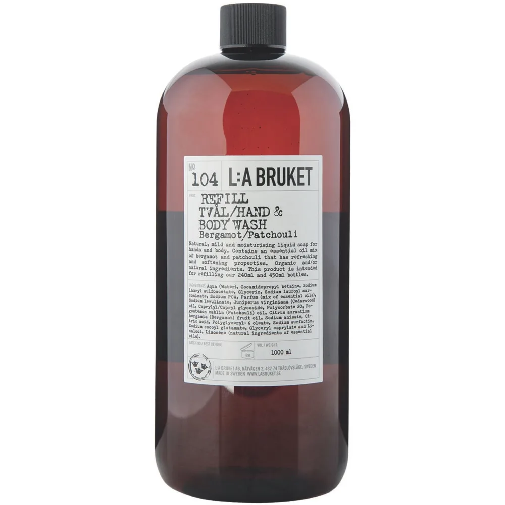 104 Hand & Body Wash, Bergamot and Patchouli, 240ml