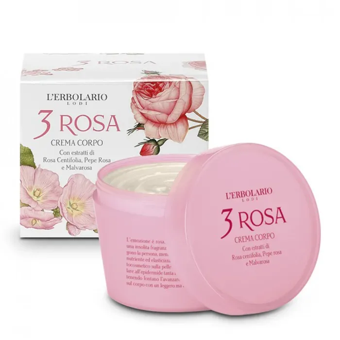 L'Erbolario - 3 ROSA Körpercreme  200 ml