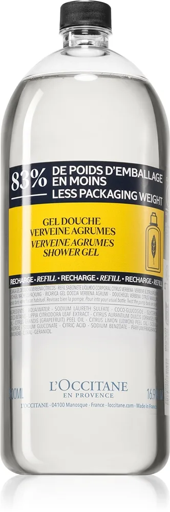 L’Occitane Verbena Citrus suihkugeeli Refill 500 ml