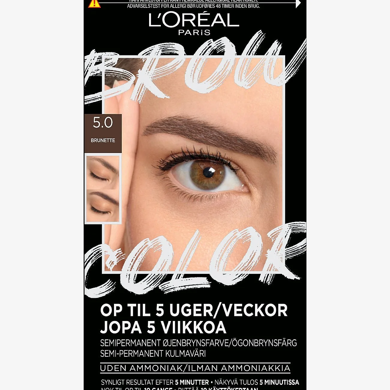 L'Oréal Paris L'oréal Paris, Brow Color, Semi-Permanent Eyebrow Color, 5.0 Brunette, 30Ml - Brown - 1 ST