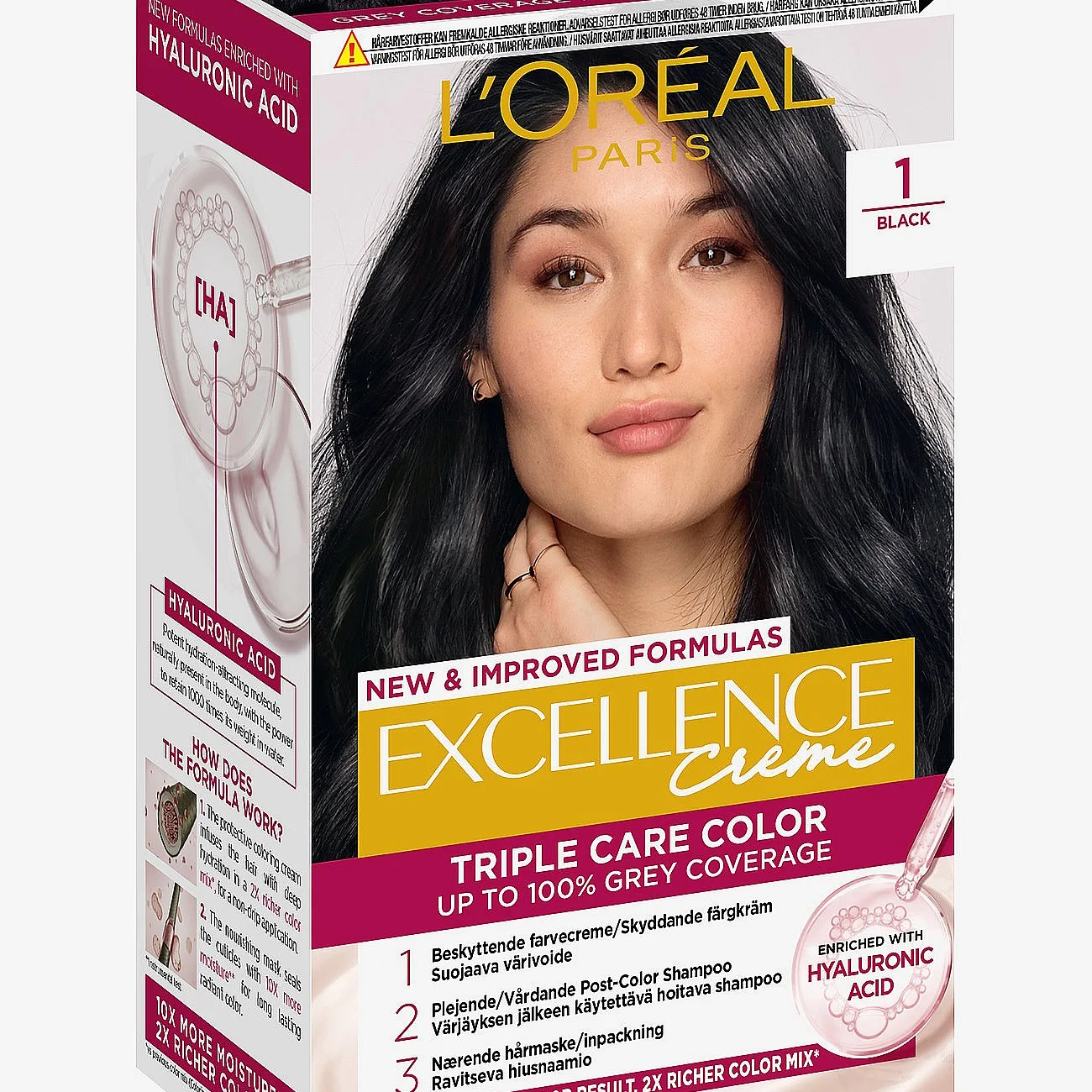 Excellence Creme Permanent Color, 1 Black