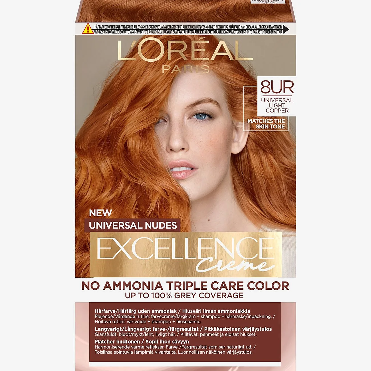 L'Oréal Paris Excellence Universal Nudes Universal Light Copper 8UC - 1 stk.