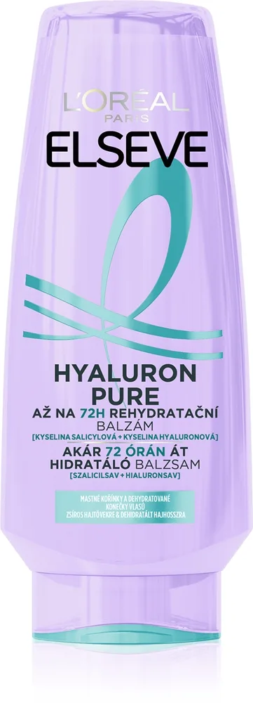 L’Oréal Paris Elseve Hyaluron Pure Hårbalsam för fet hårbotten och torra hårtoppar 300 ml