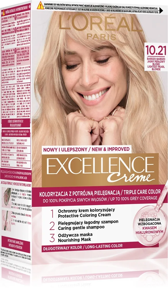 L’Oréal Paris Excellence Creme Hårfärg Skugga 10.21 Very Light Pearl Blonde 1 st.