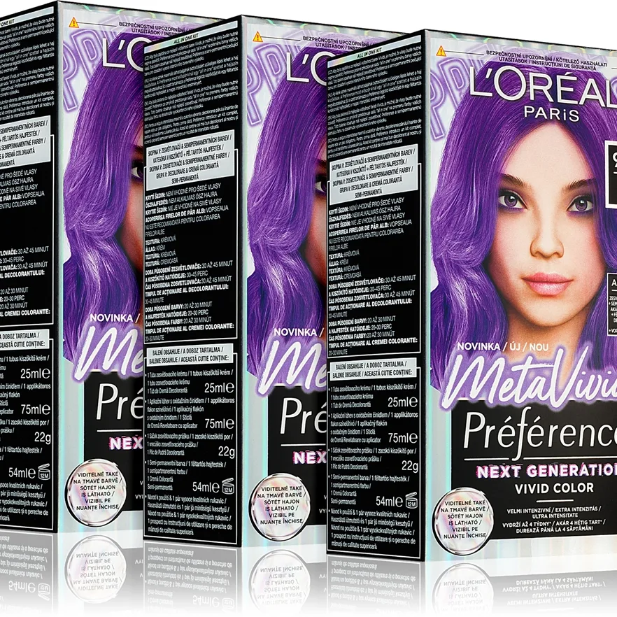 L’Oréal Paris Préférence Meta Vivids semi-permanent hårfärg Ekonomiförpackning