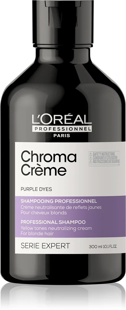 L’Oréal Professionnel Serie Expert Chroma Crème keltaisuutta neutraloiva shampoo vaaleille hiuksille 300 ml