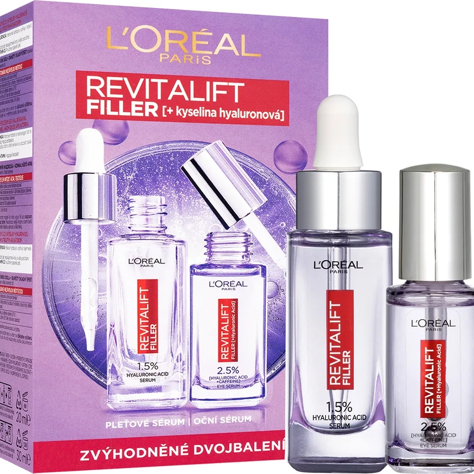 L’Oréal Paris Revitalift Filler Set med hudvård för ansikte och ögonen