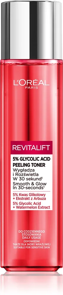 L’Oréal Paris Revitalift Glycolic peeling toner Eksfolierende toner 180 ml
