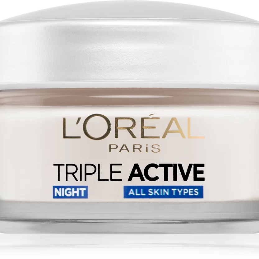 L’Oréal Paris Triple Active Night Fuktgivande nattkräm för alla hudtyper 50 ml