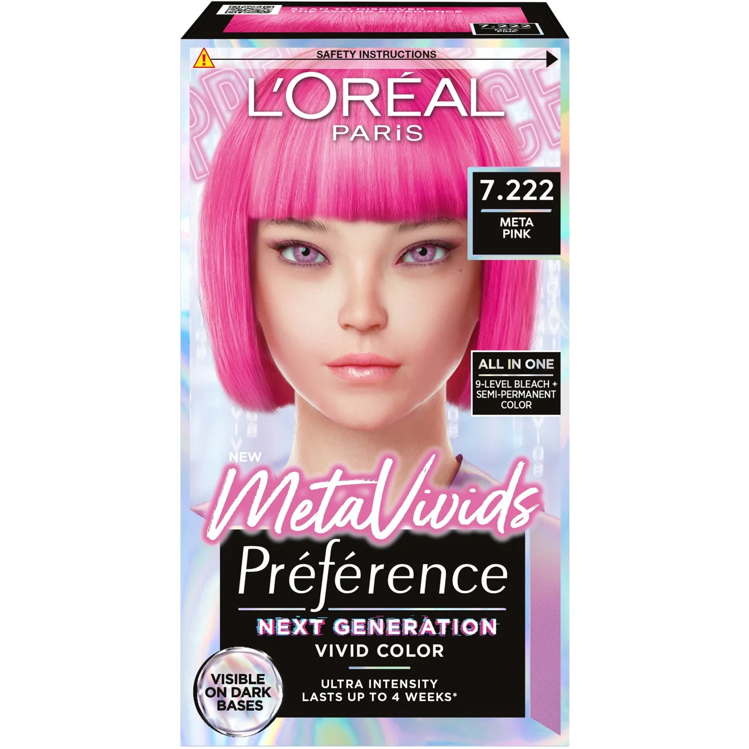 L'Oréal Paris Recital Préférence Metavivids 7.222 Meta Pink . - 1 pcs
