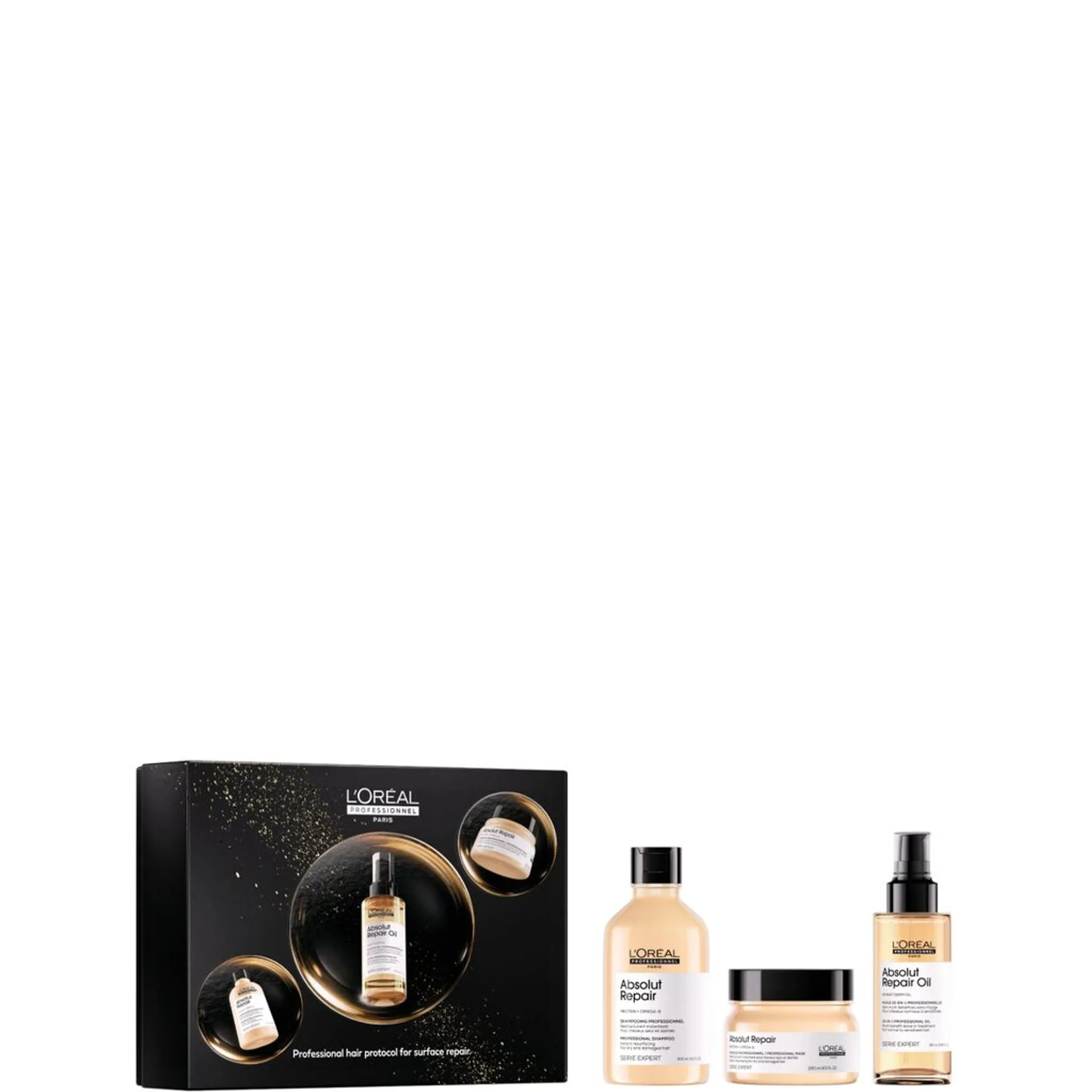 L'Oréal Professionnel Paris Absolut Repair Haircare Trio Giftset + Protein and Omega-9 Hiustenhoitosetti