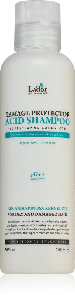 La'dor Damage Protector Acid Shampoo syväelvyttävä shampoo kuiville, vaurioituneille ja kemiallisesti käsitellyille hiuksille 150 ml