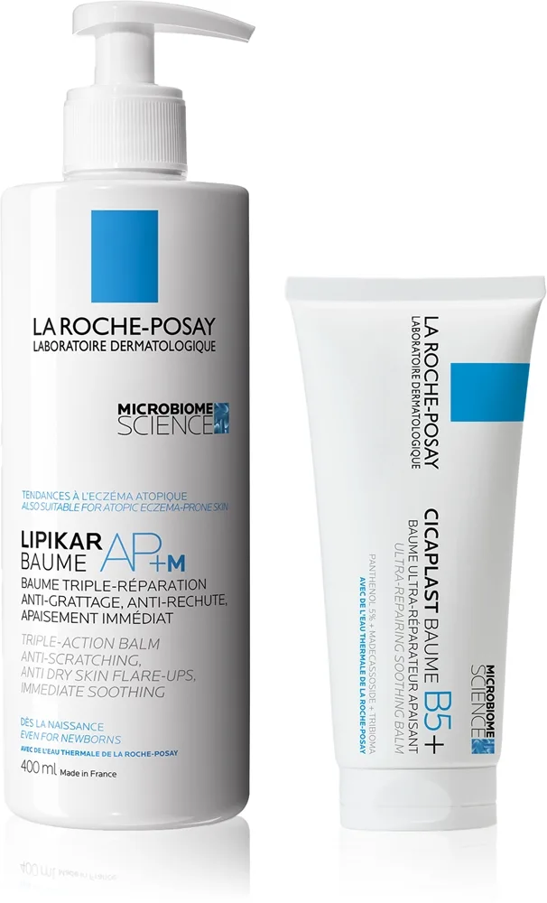 La Roche-Posay Bundles Lipikar + Cicaplast edullinen pakkaus ihon rauhoittamiseen