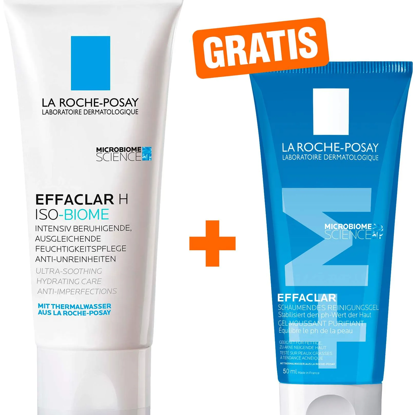 La Roche Posay Effaclar H Iso-Biome Feuchtigkeitspflege 40 ml + gratis Effaclar Gel 50 ml - Bei unreiner Haut