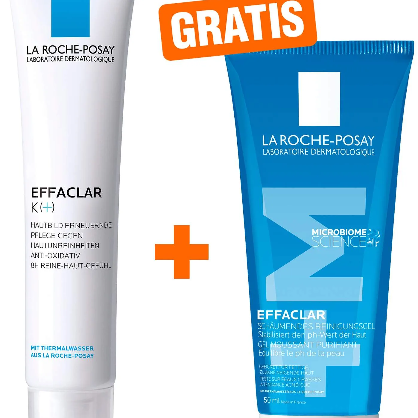 La Roche Posay Effaclar K+ Creme 40 ml + gratis Effaclar Gel 50 ml - Zur Hautpflege
