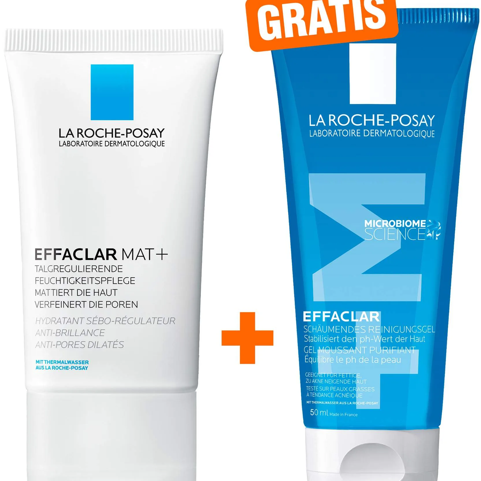 La Roche Posay Effaclar Mat+ 40 ml Creme + gratis Effaclar Gel 50 ml - Bei unreiner Haut