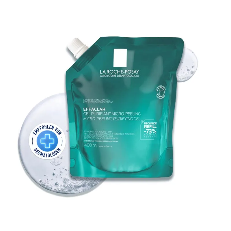La Roche-Posay Effaclar Rengörande gel-skrubb För fet och problematisk hud 400 ml