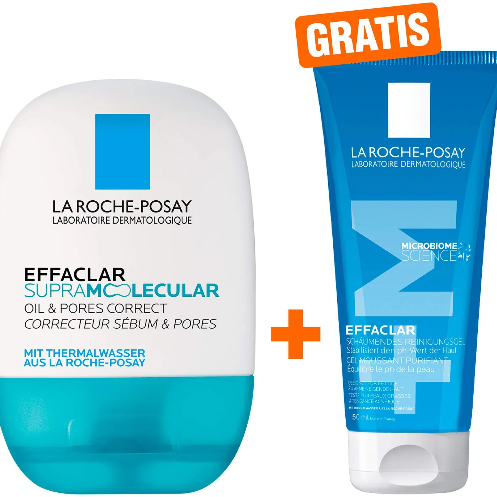 La Roche Posay Effaclar Supramolecular Oil & Pores Correct Gel 40 ml + gratis La Roche Posay Effaclar Gel 50 ml Mini - Zur Gesichtspflege