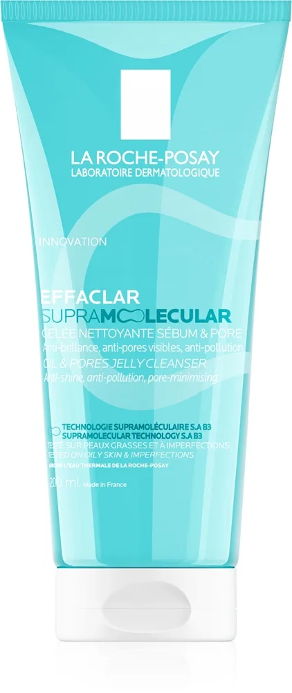La Roche-Posay Effaclar Supramolecular puhdistusgeeli ihon kiiltelyyn ja laajentuneisiin ihohuokosiin 200 ml