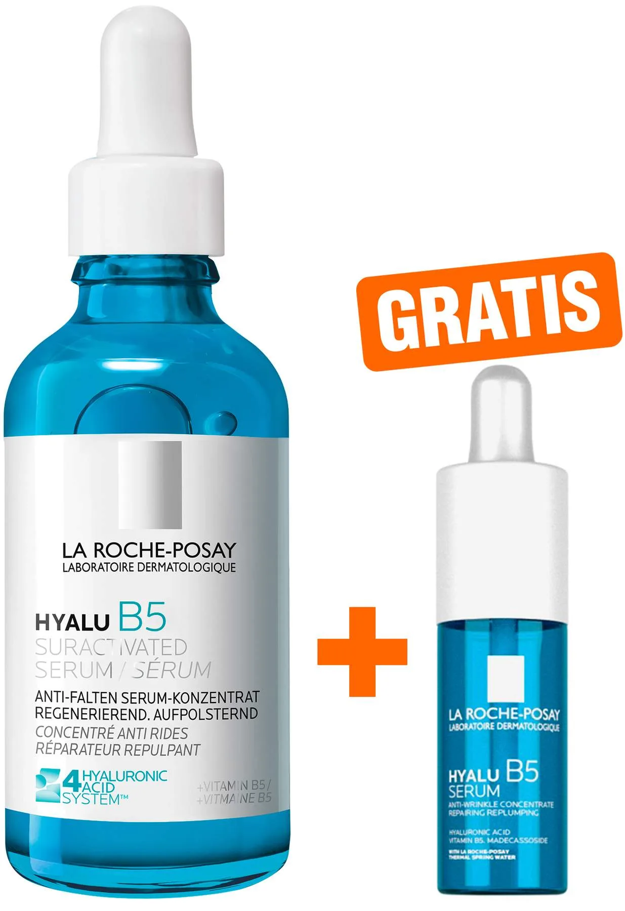 La Roche Posay Hyalu B5 Suractivated Serum 50 ml + gratis La Roche Posay Hyalur B5 Serum 10 ml - Anti-Falten