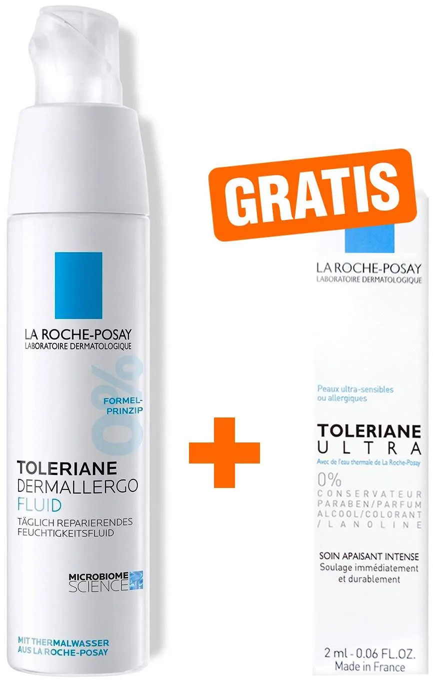 La Roche Posay Toleriane Dermallergo 40 ml Fluid + gratis Dermallergo Augencreme 2 ml - Bei allergischer Haut