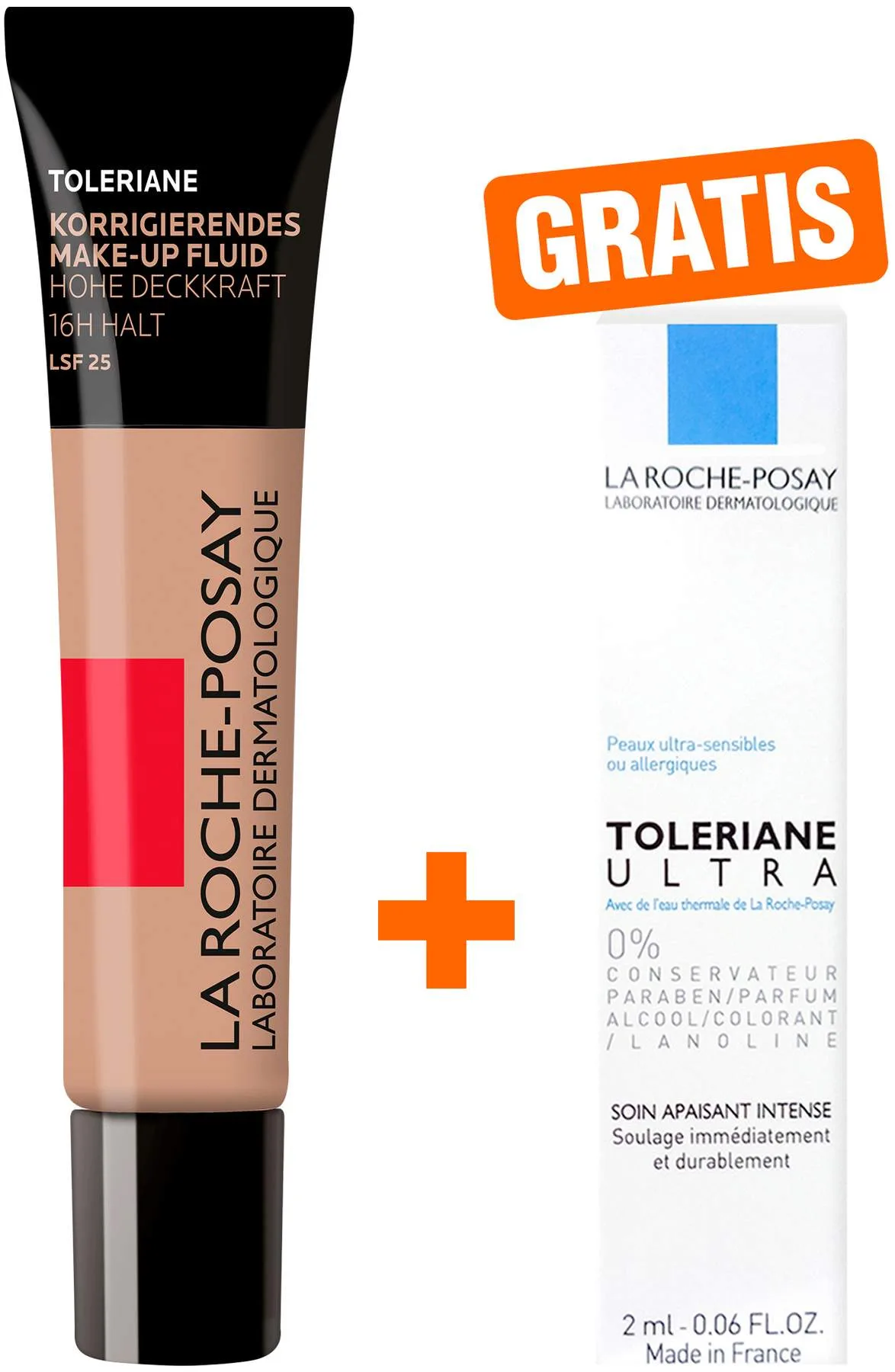 La Roche Posay Toleriane Make-Up Fluid Nr.13 30 ml + gratis Roche Posay Toleriane Dermallergo Augencreme 2 ml - Make up
