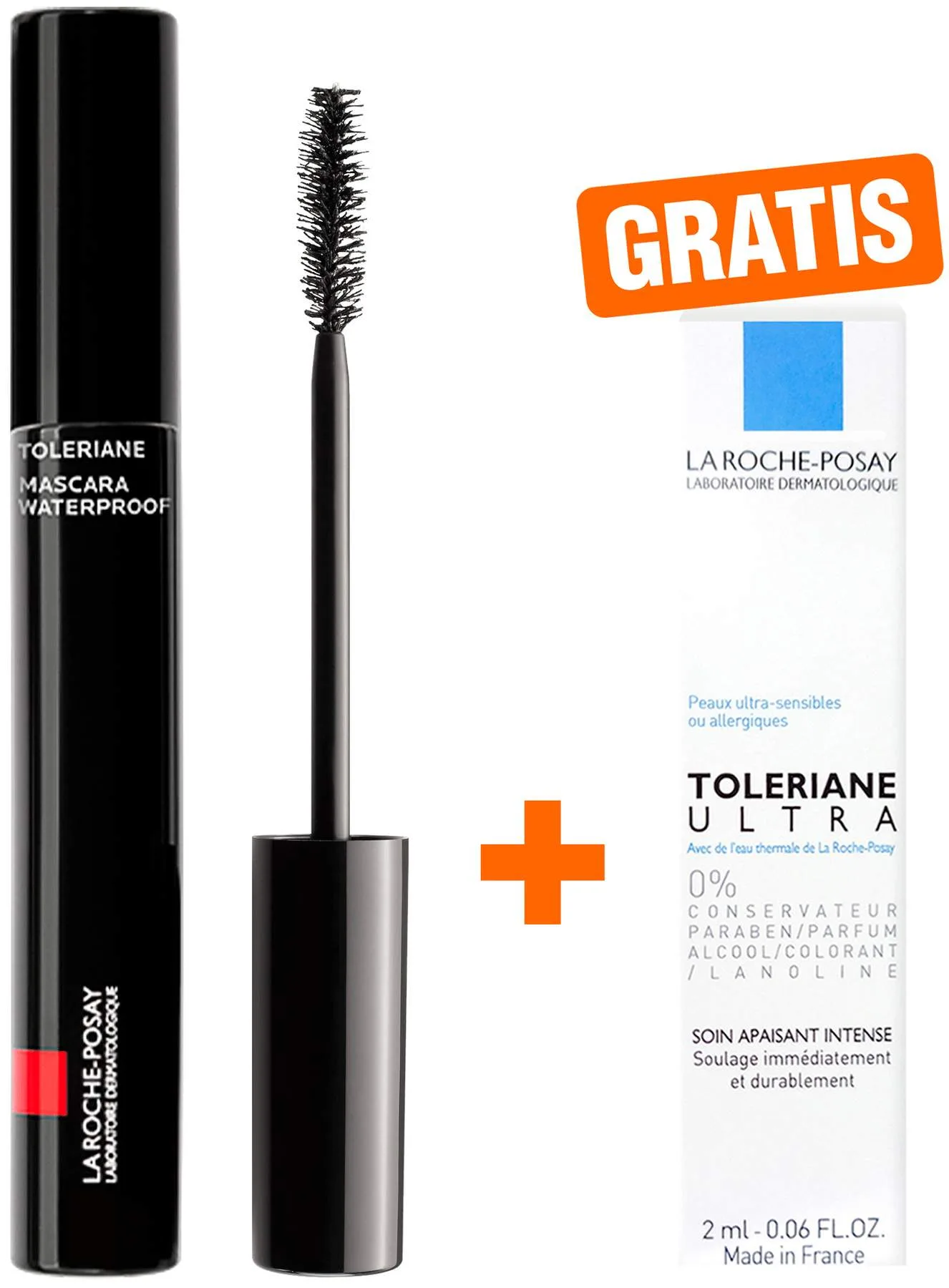 La Roche Posay Toleriane Mascara Waterproof schwarz 7,6 ml + gratis Roche Posay Toleriane Dermallergo Augencreme 2 ml - Wasserfeste Mascara schwarz