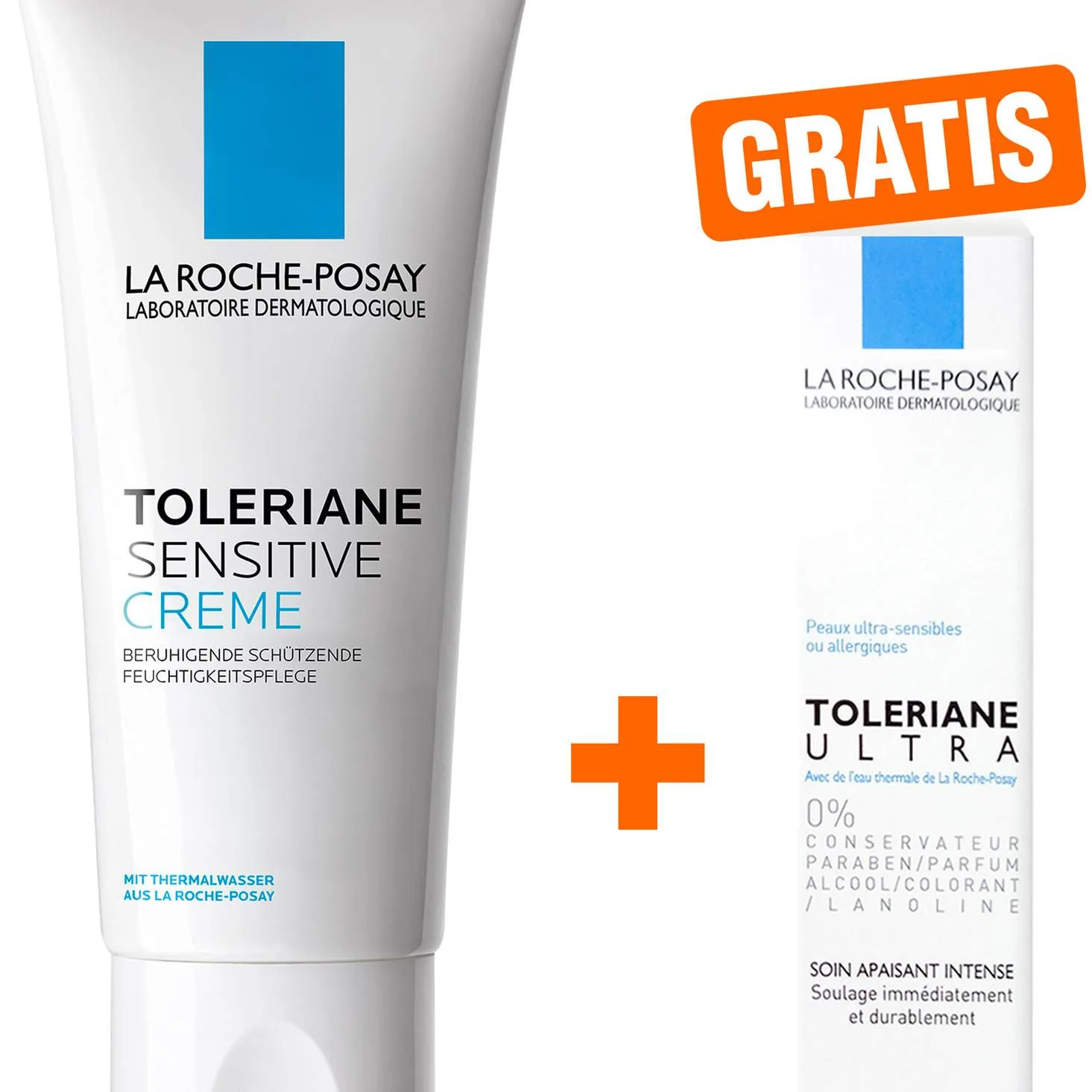 La Roche Posay Toleriane Sensitive Creme 40 ml + gratis Dermallergo Augencreme 2 ml - Feuchtigkeitspflege