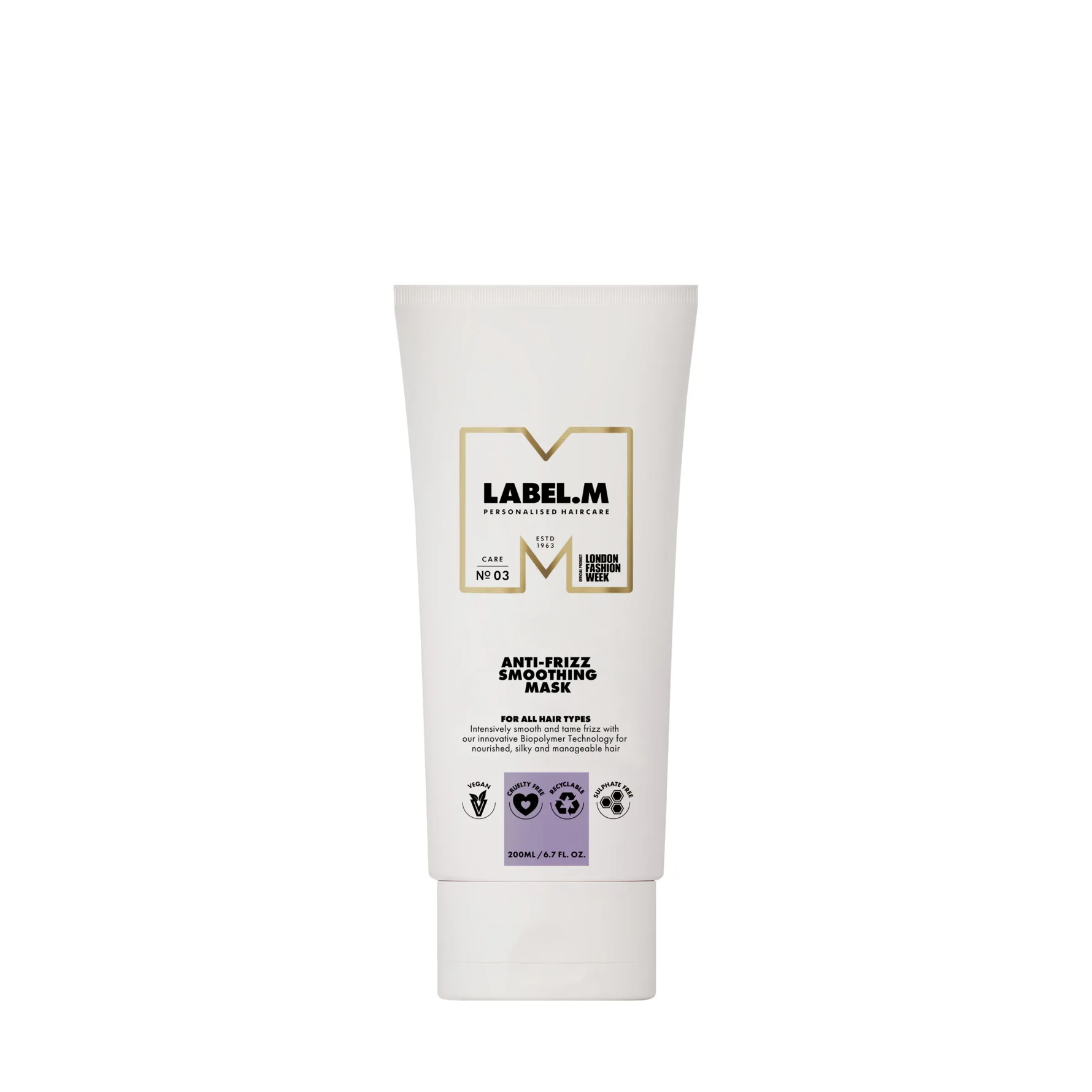 label.m Anti-Frizz Smooting Mask Hårmask För att behandla krull 200 ml