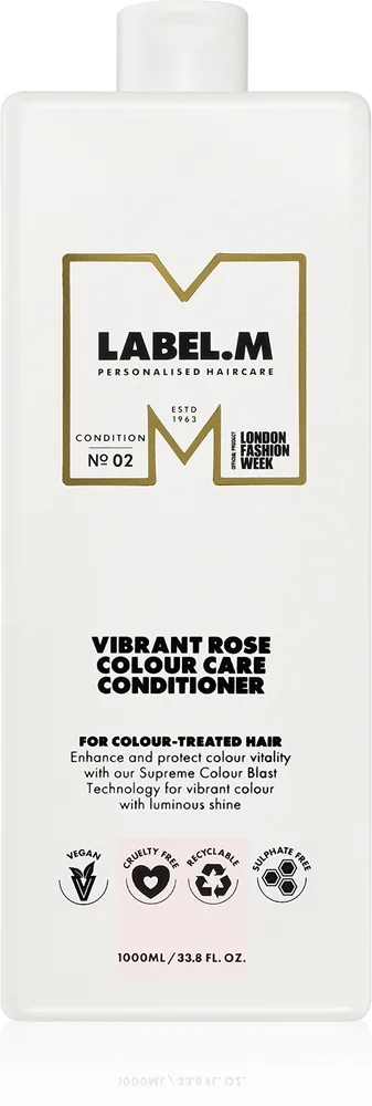 label.m Vibrant Rose Colour Care Conditioner Fuktgivande balsam För färgat hår 1000 ml