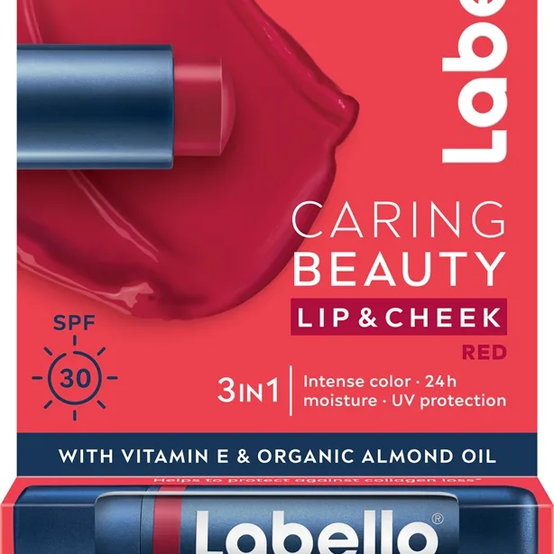 Labello Caring Beauty Tonad läppbalsam Skugga Red 4.8 g
