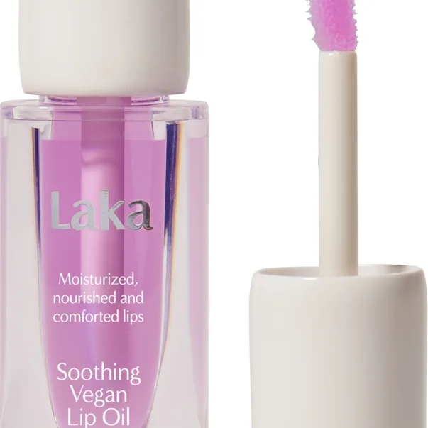 Laka Soothing Vegan Lip Oil Läppolja med lugnande egenskaper Skugga Calming Purple 4.5 ml